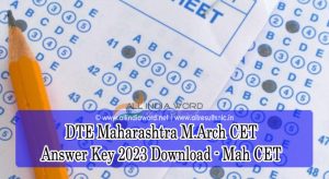 DTE Maharashtra M.Arch CET Solution Key Download 2023
