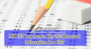 MH CET Law Solution Key 2023 Download Maharashtra