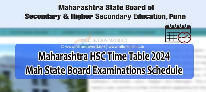HSC Time Table 2024 Maharashtra Board Download PDF