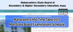 HSC Time Table 2025 Maharashtra Board Download PDF